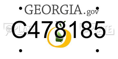 C478185 Georgia License Plate