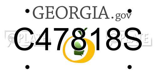 C47818S Georgia License Plate