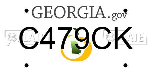 C479CK Georgia License Plate
