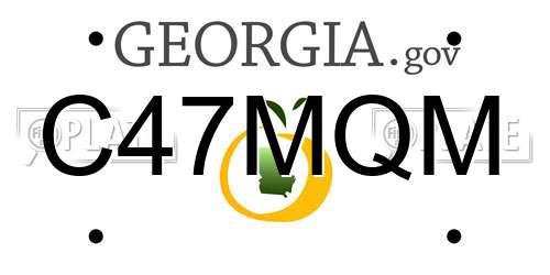 C47MQM Georgia License Plate