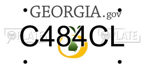 C484CL Georgia License Plate