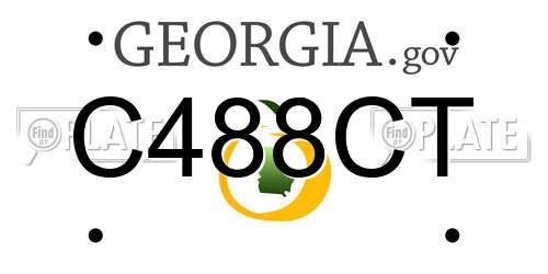 C488CT Georgia License Plate