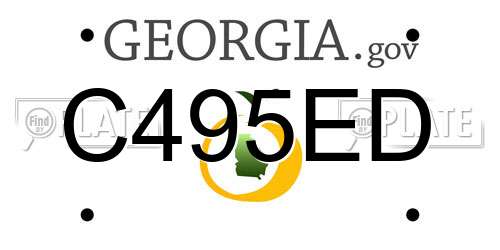 C495ED Georgia License Plate