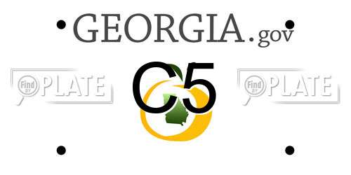 C5 Georgia License Plate