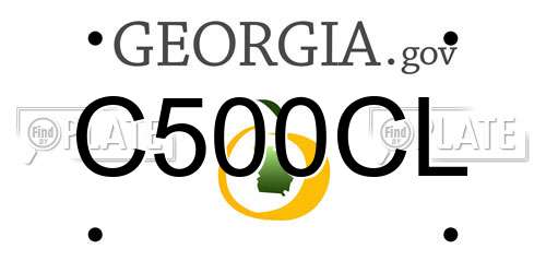 C500CL Georgia License Plate