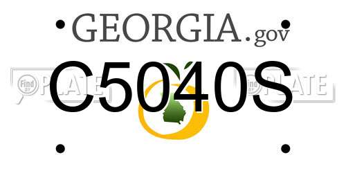 C5040S Georgia License Plate