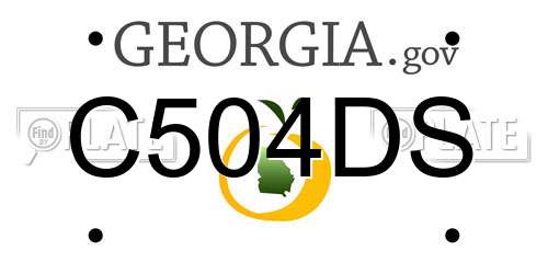 C504DS Georgia License Plate