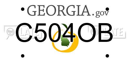 C504OB Georgia License Plate