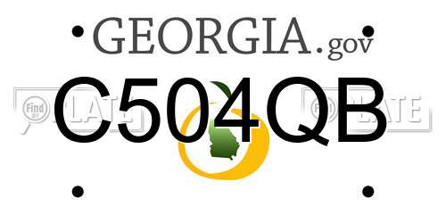 C504QB Georgia License Plate