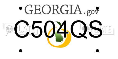 C504QS Georgia License Plate
