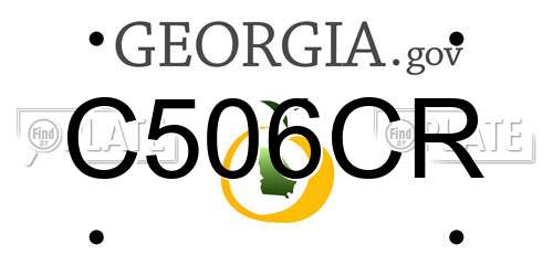 C506CR Georgia License Plate