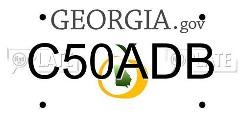 C50ADB Georgia License Plate