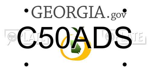 C50ADS Georgia License Plate