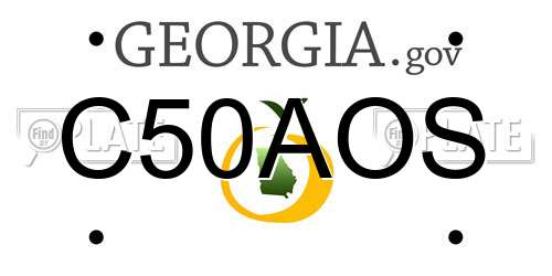 C50AOS Georgia License Plate