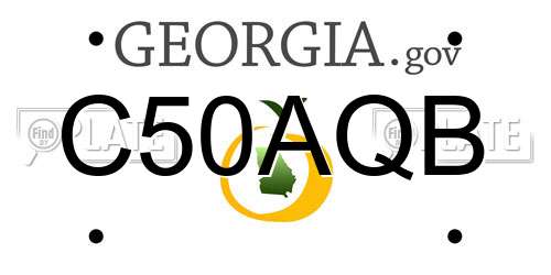C50AQB Georgia License Plate