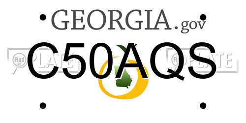 C50AQS Georgia License Plate