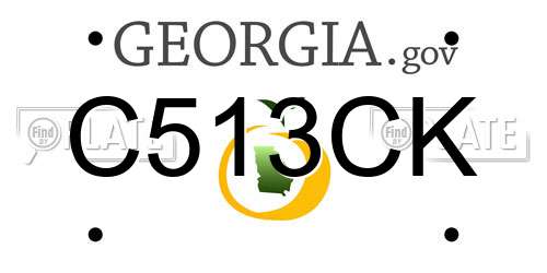 C513CK Georgia License Plate