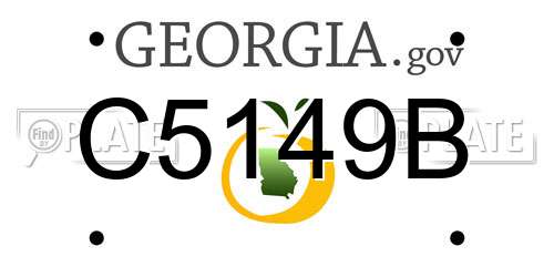 C5149B Georgia License Plate