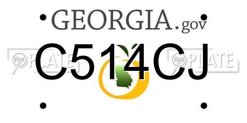 C514CJ Georgia License Plate