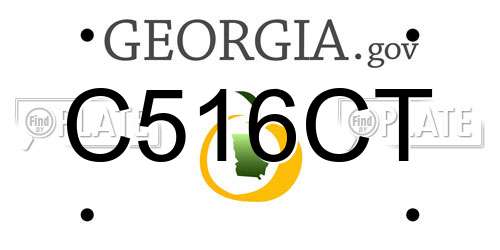 C516CT Georgia License Plate