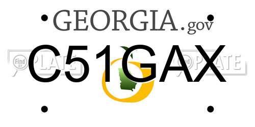 C51GAX Georgia License Plate
