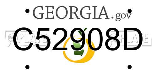 C52908D Georgia License Plate
