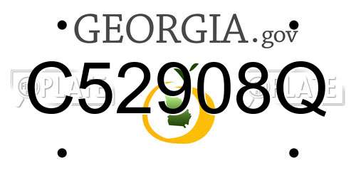 C52908Q Georgia License Plate
