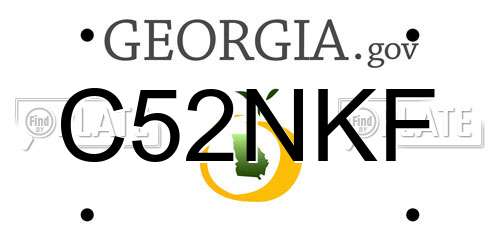C52NKF Georgia License Plate
