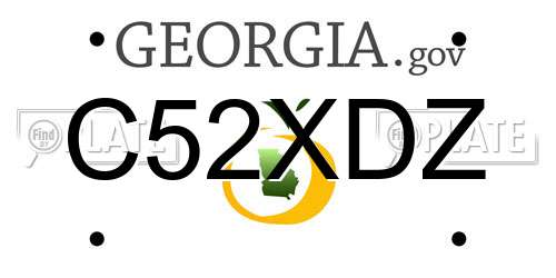 C52XDZ Georgia License Plate