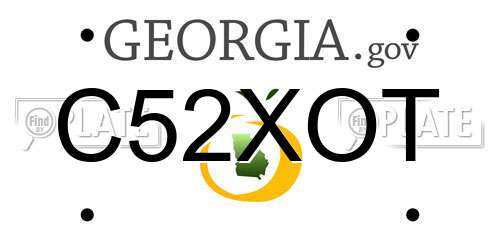 C52XOT Georgia License Plate
