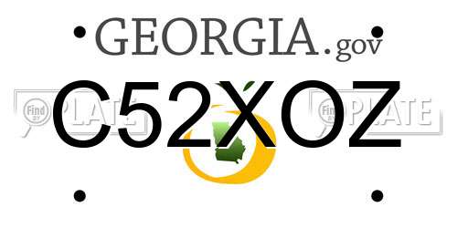 C52XOZ Georgia License Plate