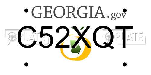 C52XQT Georgia License Plate