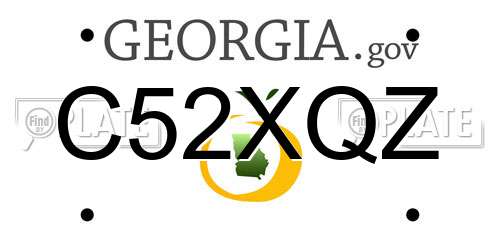C52XQZ Georgia License Plate