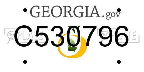 C530796 Georgia License Plate