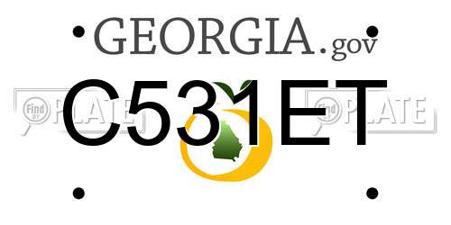 C531ET Georgia License Plate