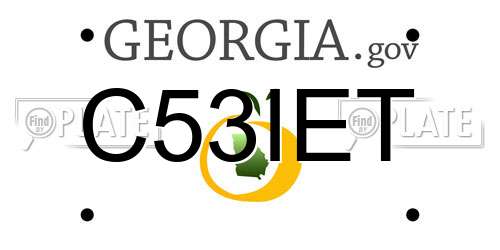 C53IET Georgia License Plate