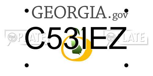 C53IEZ Georgia License Plate