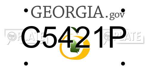 C5421P Georgia License Plate