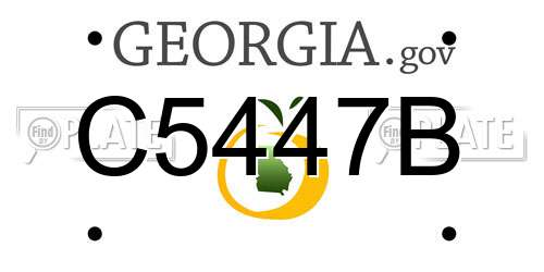 C5447B Georgia License Plate