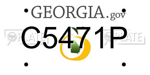 C5471P Georgia License Plate