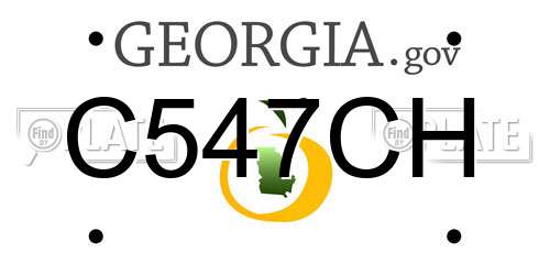 C547CH Georgia License Plate