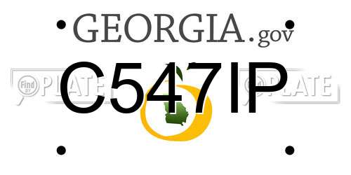 C547IP Georgia License Plate