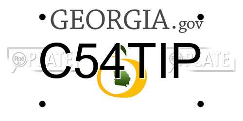 C54TIP Georgia License Plate
