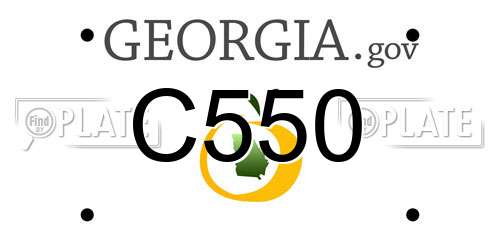 C550 Georgia License Plate