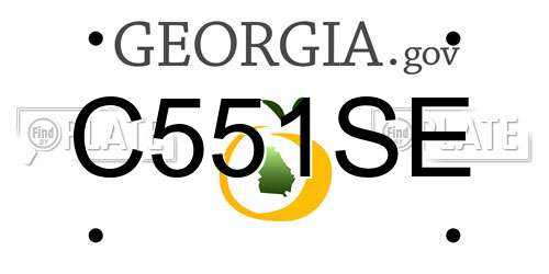 C551SE Georgia License Plate