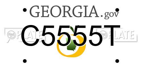 C5555T Georgia License Plate