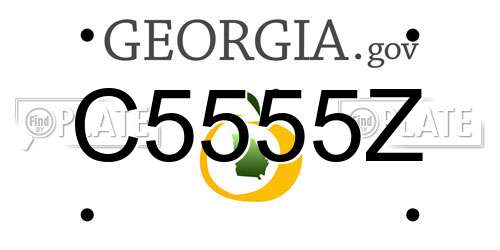C5555Z Georgia License Plate