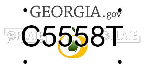 C5558T Georgia License Plate