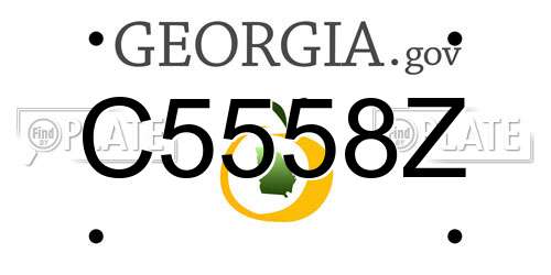 C5558Z Georgia License Plate