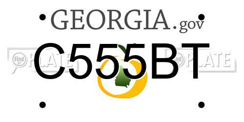 C555BT Georgia License Plate